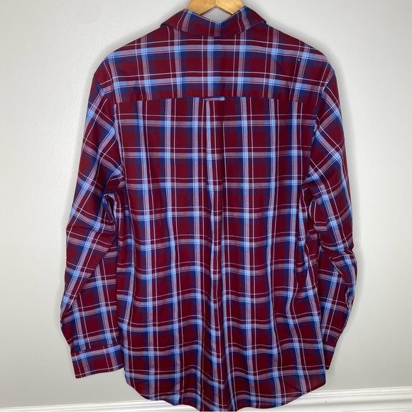 Saddlebred Red Blue Plaid Button Down Shirt - Picture 4 of 7